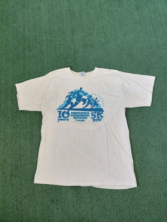 Gildan Other - VINTAGE 2005 Harbor Branch Oceanographic Institution 5k Run Florida White (Yello